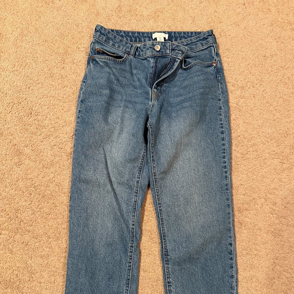 H&M BLUE BOYFRIEND JEANS WOMENS 6 EXCELLENT CONDITION